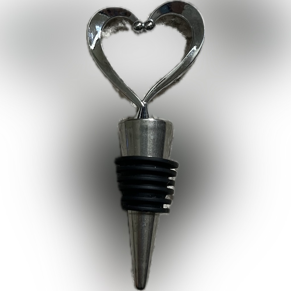 heart shape wine bottle stopper - Picture 3 of 3